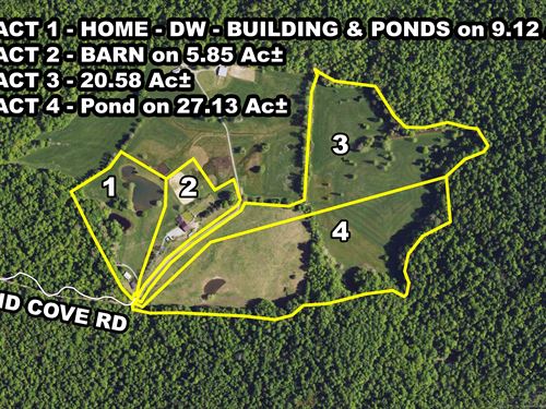 Homes & Buildings on 62.70 Ac : Sparta : Putnam County : Tennessee